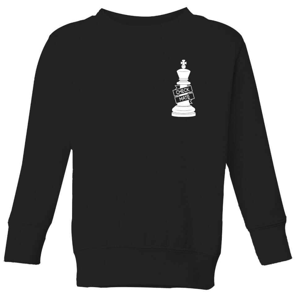 Check Mate Pocket Print Kids' Sweatshirt - Black