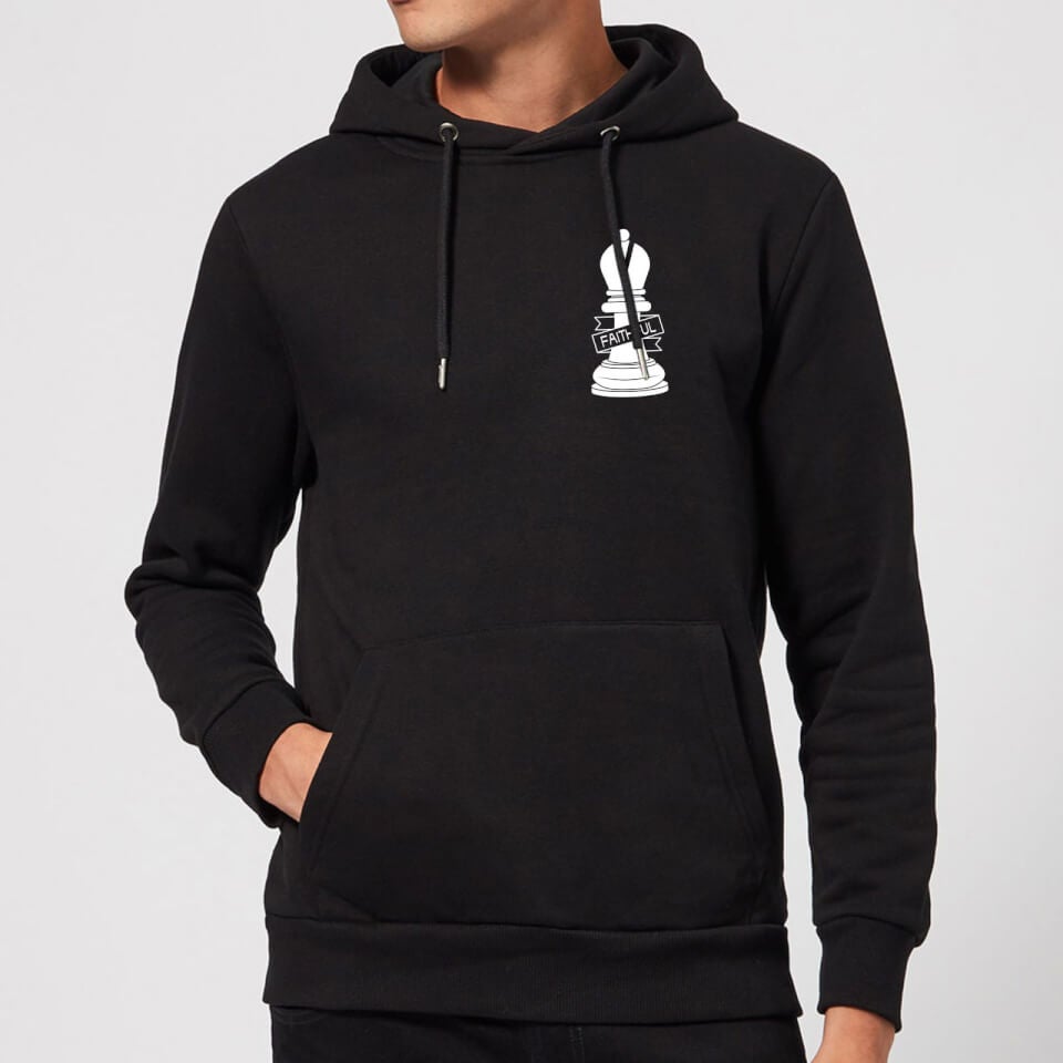 Faithful Pocket Print Hoodie - Black