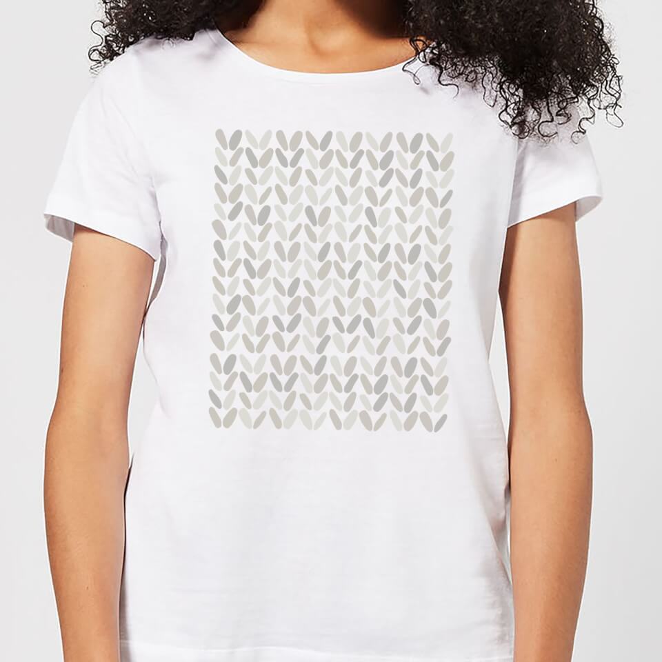 Grey Grassy Blobs Women's T-Shirt - White