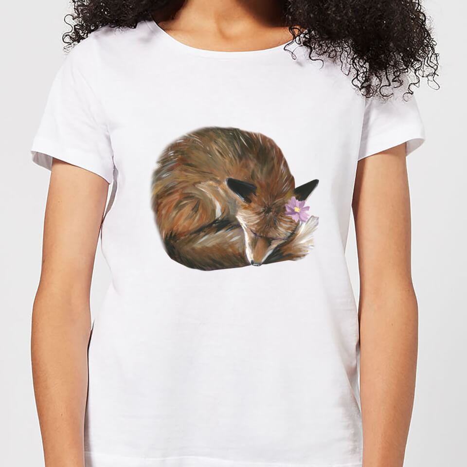 Curled Up Vixen Women's T-Shirt - White