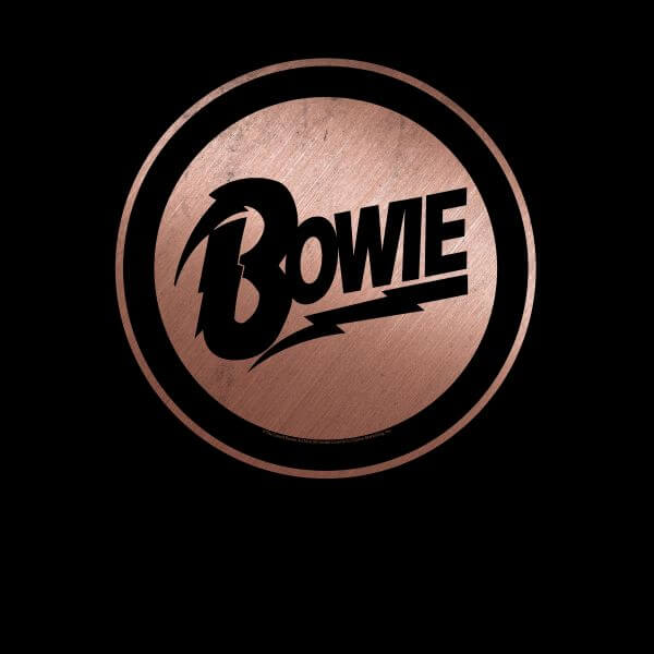 David Bowie Rose Gold Badge Women's T-Shirt - Black 0