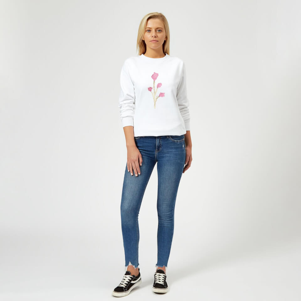 Flower 17 Women's Sweatshirt - White 1