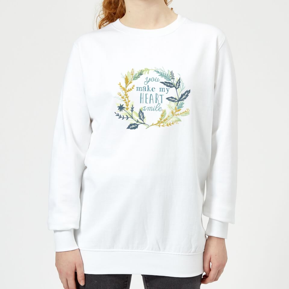 You Make My Heart Smile Women's Sweatshirt - White