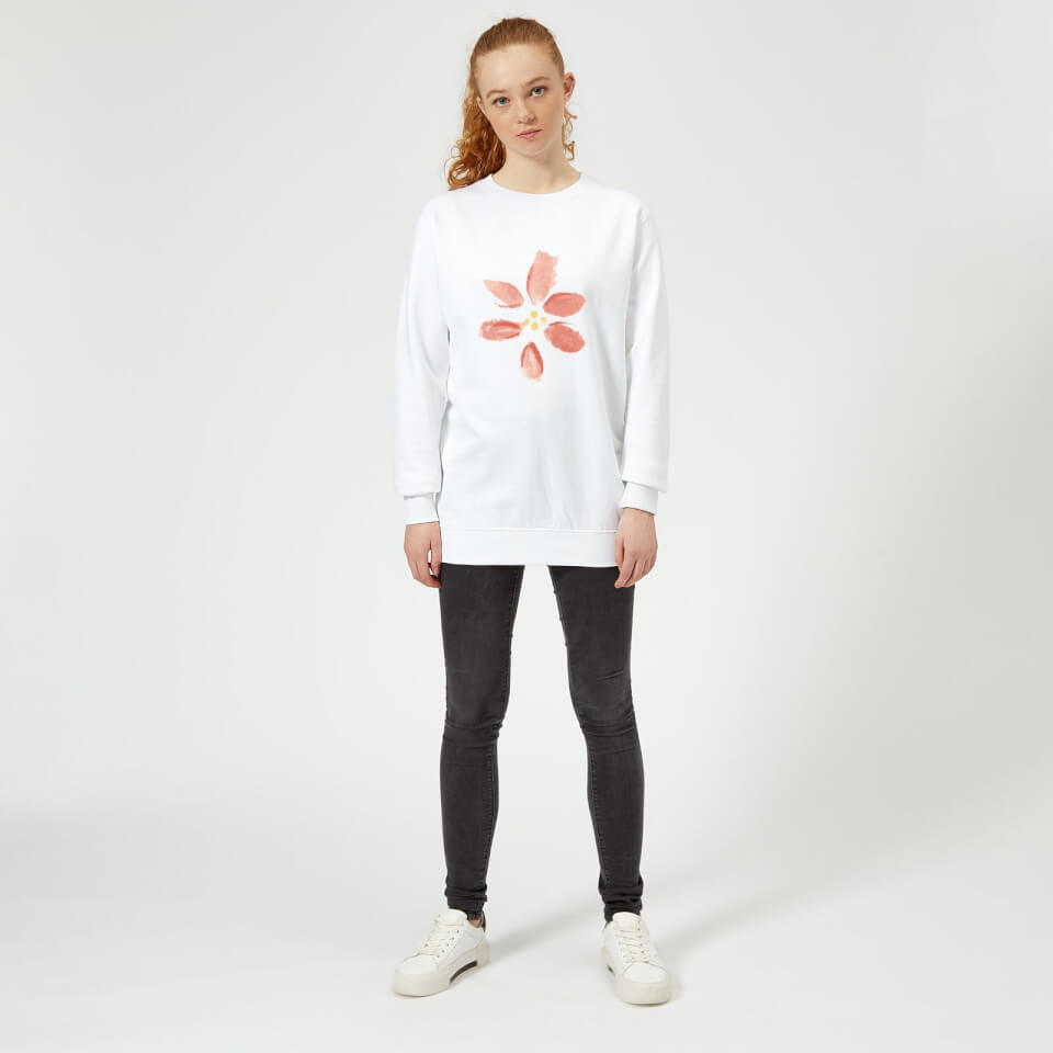 Flower 8 Women's Sweatshirt - White 1