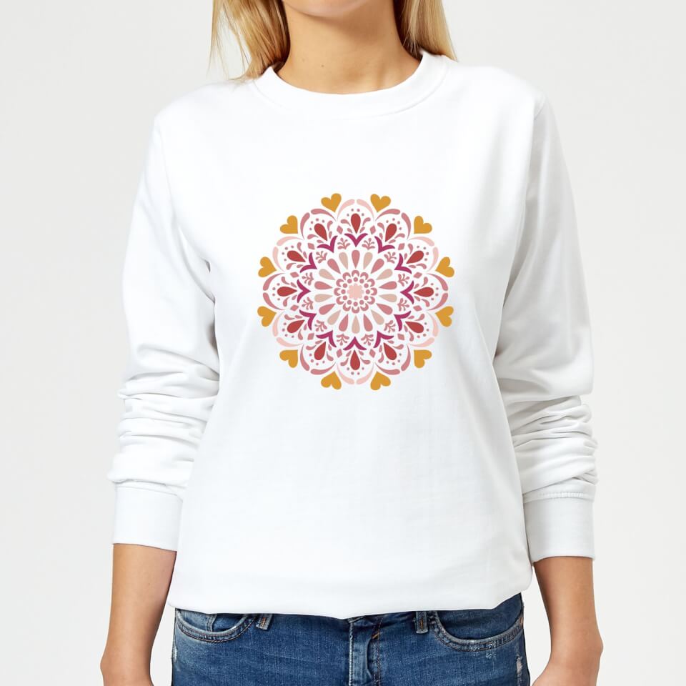 Floral Mandala Women's Sweatshirt - White