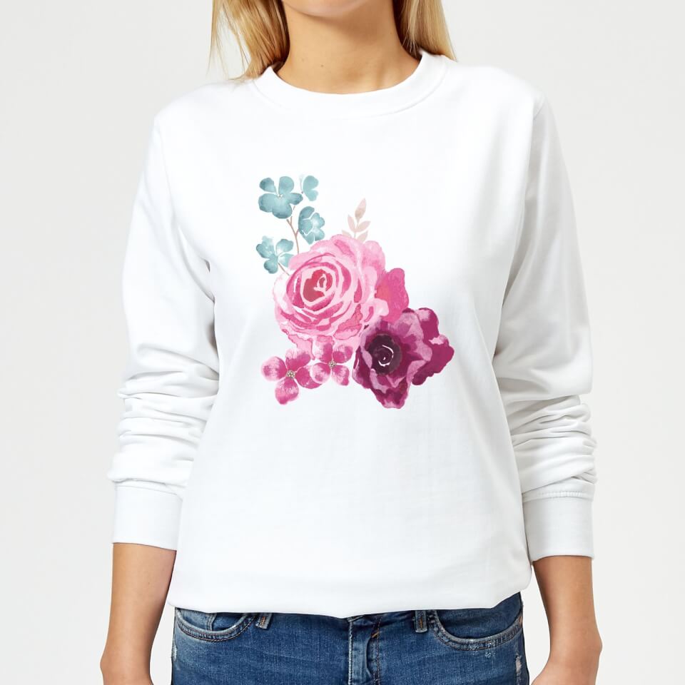 Bunch Of Flowers 2 Women's Sweatshirt - White