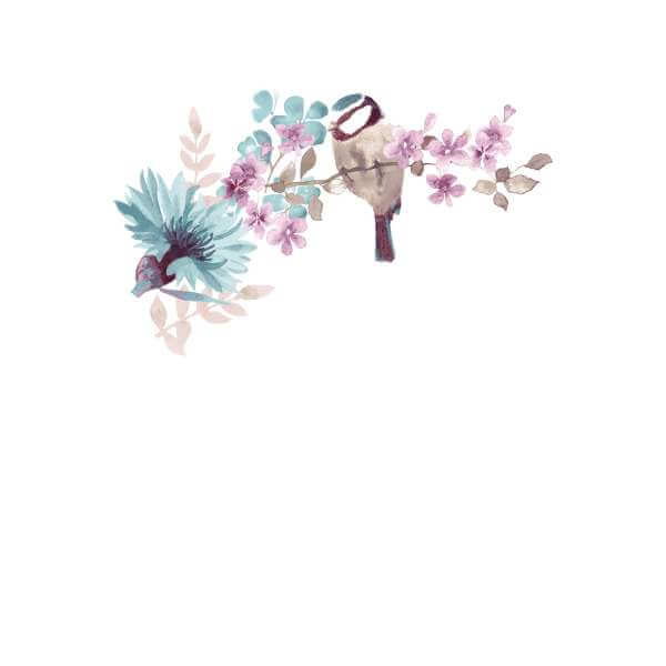 Blue Tit On Floral Branch Women's Sweatshirt - White 0