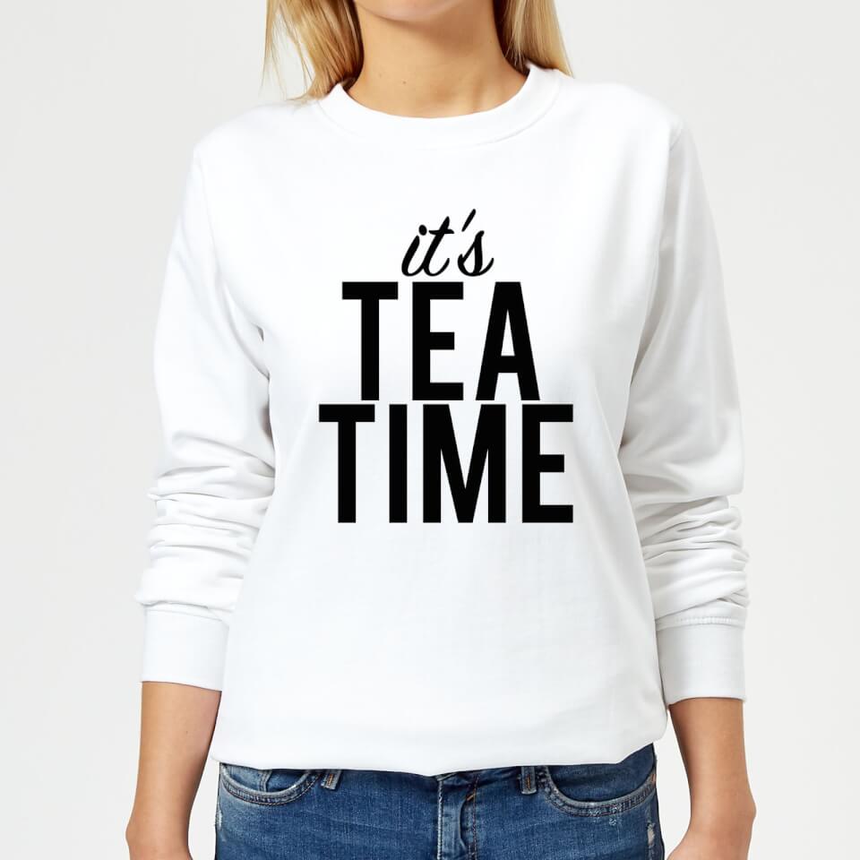 It's Tea Time Women's Sweatshirt - White