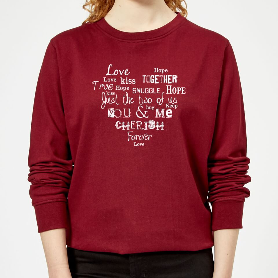 You And Me Light Women's Sweatshirt - Burgundy