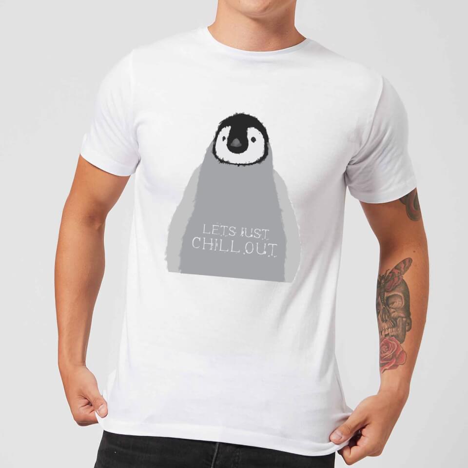Candlelight Baby Penguin Lets Just Chill Out Men's T-Shirt - White