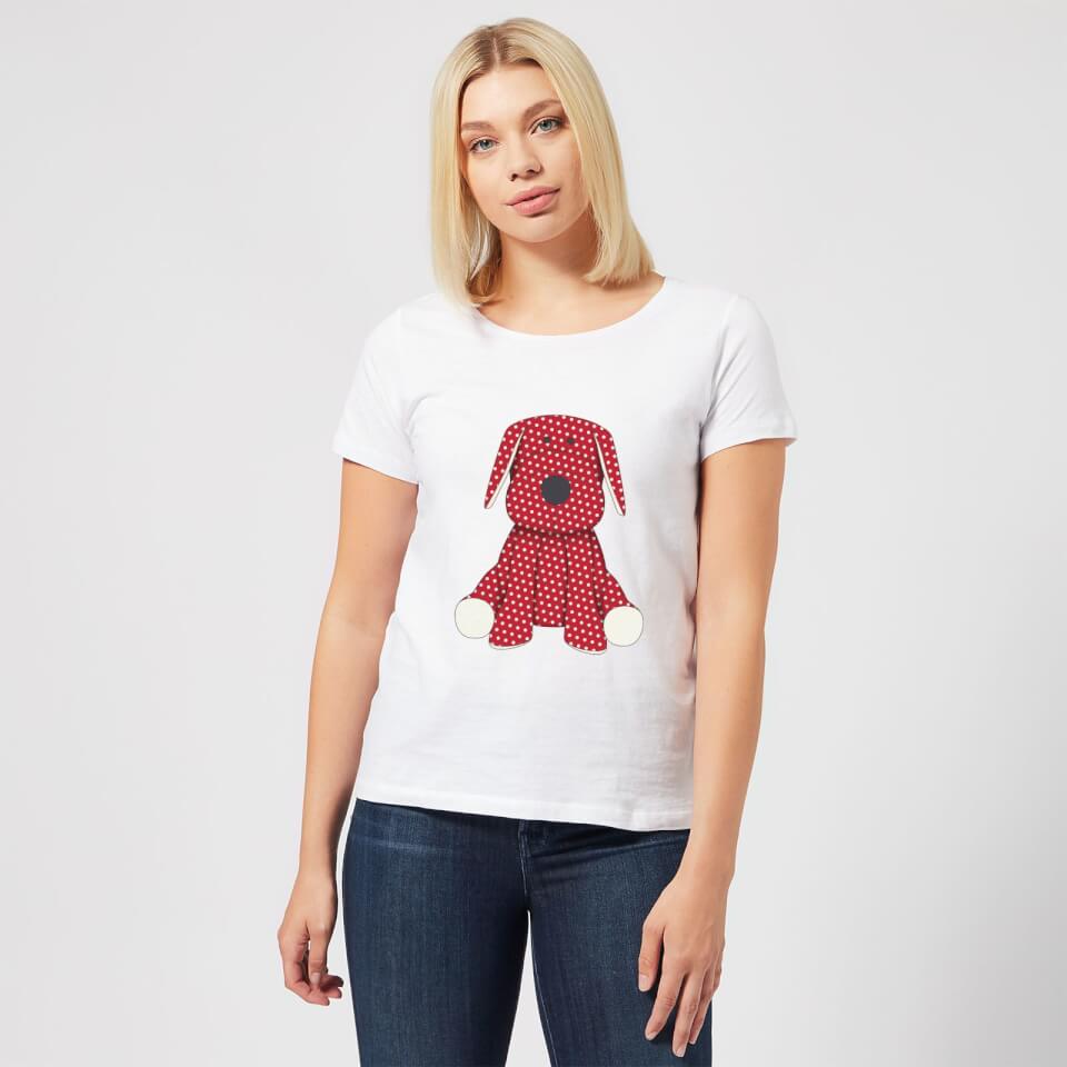 Candlelight Red Polka Dot Dog Teddy Women's T-Shirt - White 1
