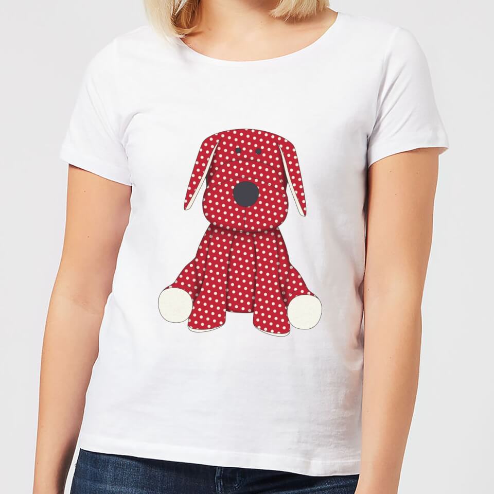 Candlelight Red Polka Dot Dog Teddy Women's T-Shirt - White