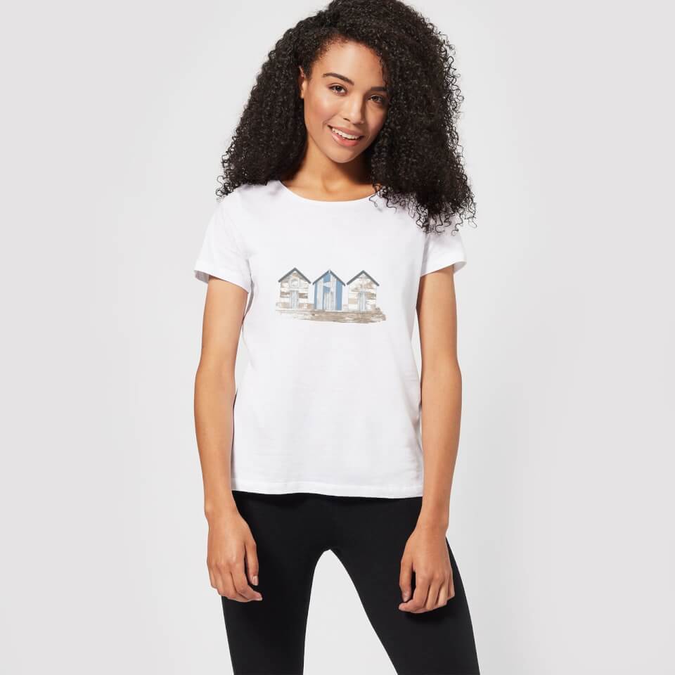 Candlelight Wooden Beach Hut Women's T-Shirt - White 1