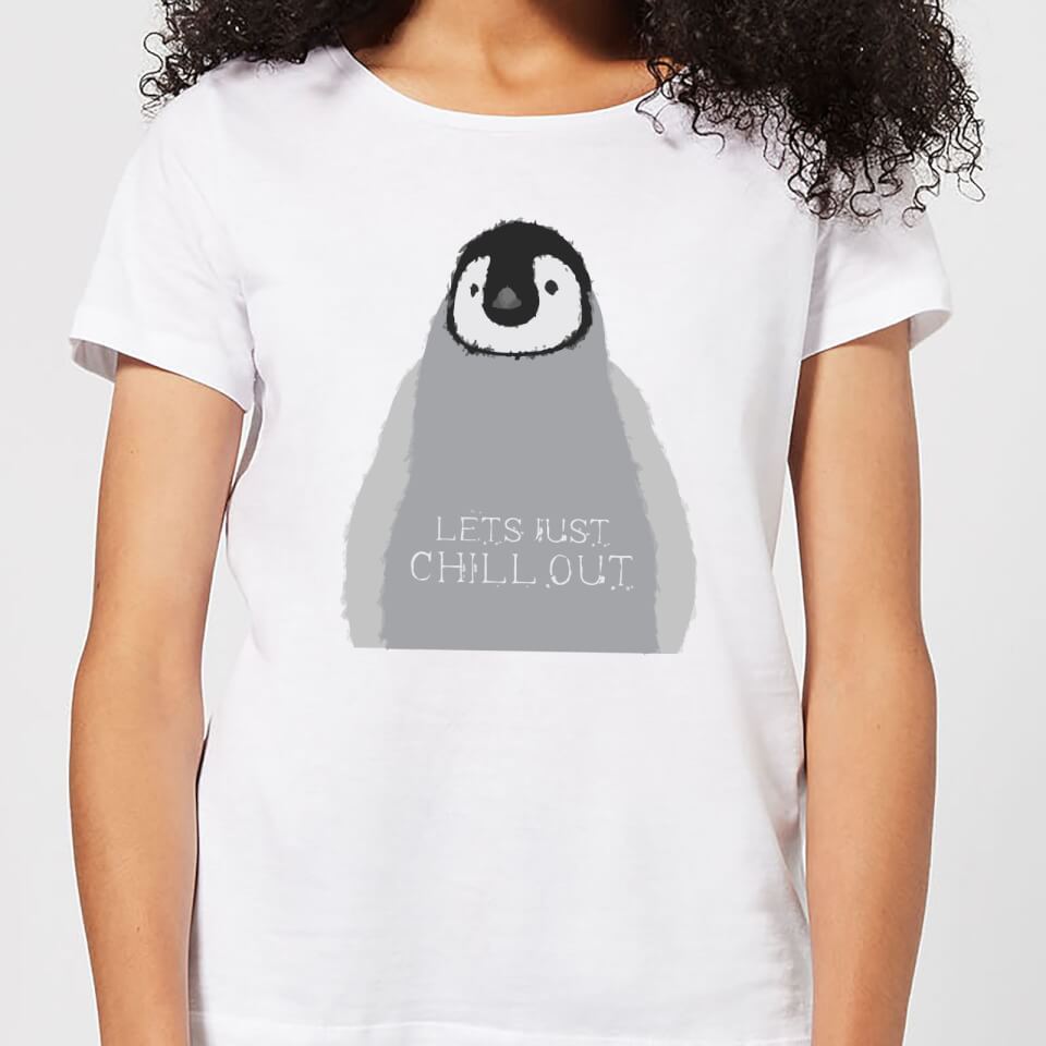 Candlelight Baby Penguin Lets Just Chill Out Women's T-Shirt - White
