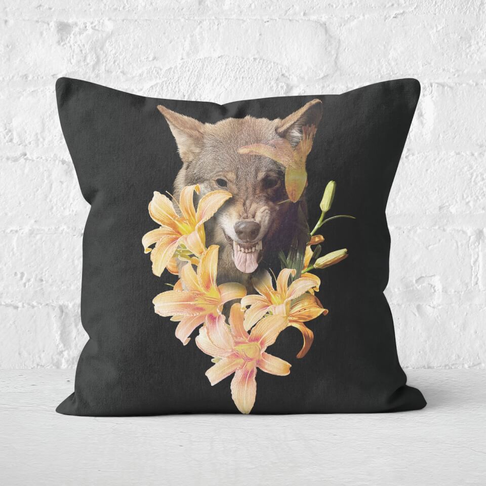 Wolfish Flowers Cushions Square Cushion