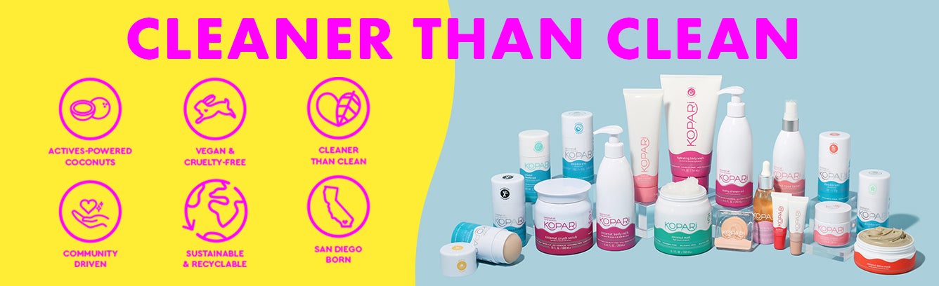 Cleaner than clean, Actives-powered coconuts, Vegan & cruelty-free, Cleaner than clean, Community driven, Sustainable & recyclable, San Diego Born
