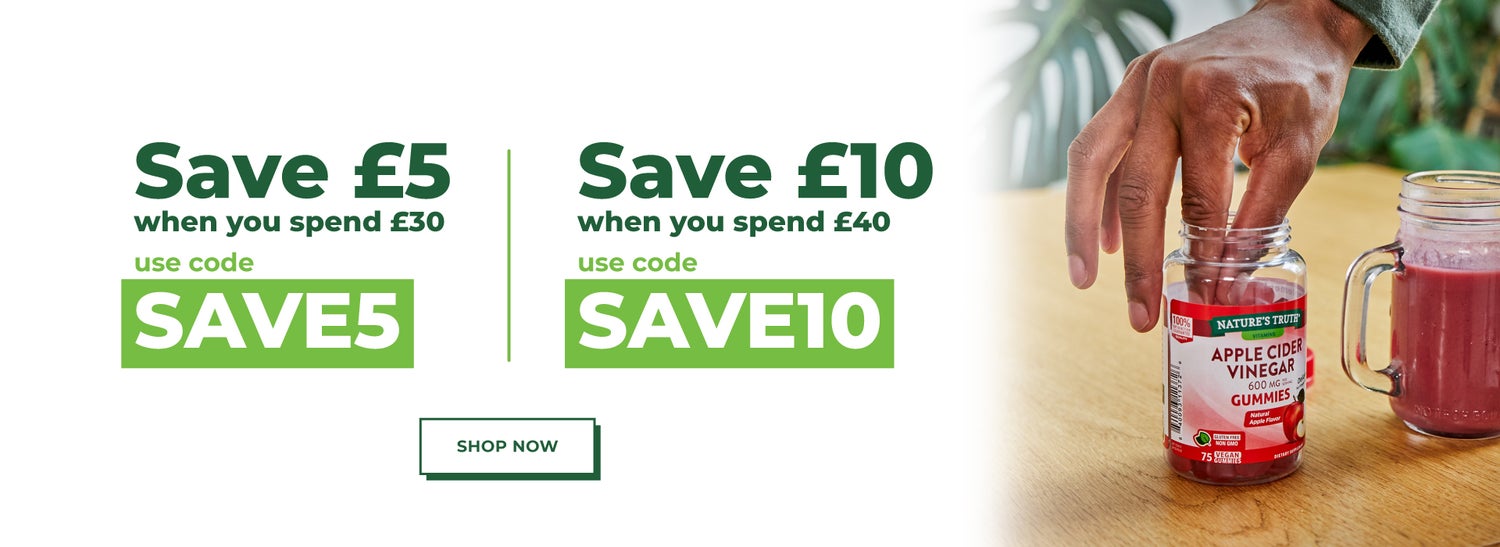 Save £5 when you spend £30 use code: SAVE5 | Save £10 when you spend £40 use code: SAVE10