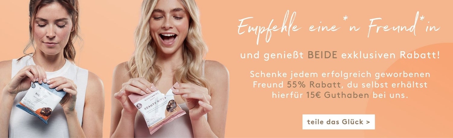 Empfehle einen Freund und erhaltet beide exklusiven Rabatt.
