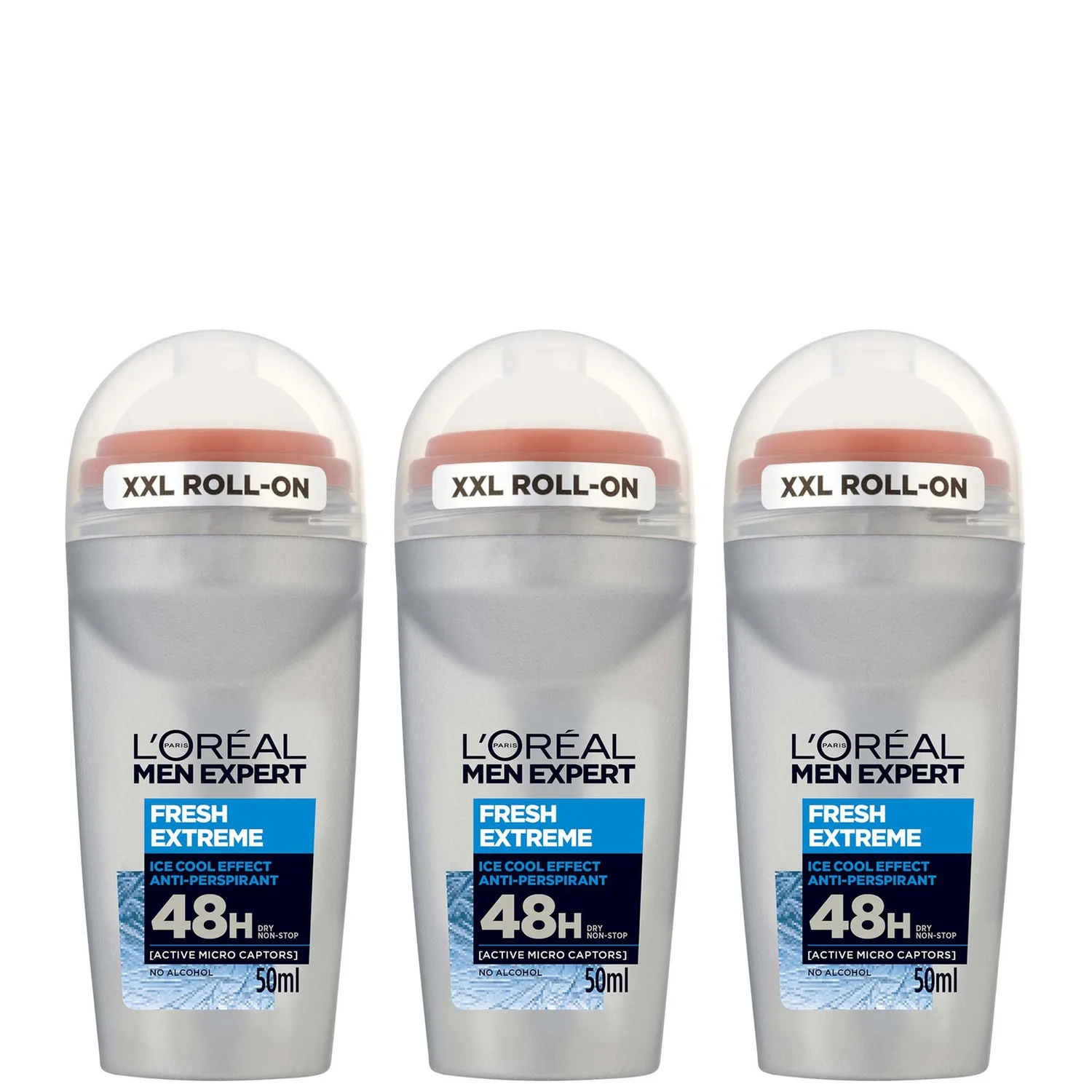 L'Oréal Paris Men Expert Fresh Extreme Deodorant Roll-On (50ml) Trio
