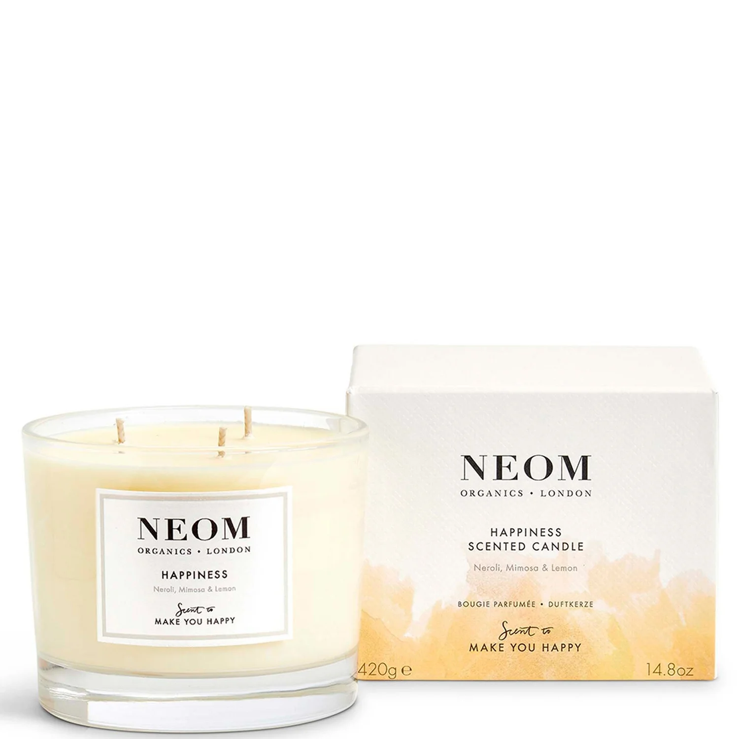 NEOM Happiness Scented 3 Wick Candle