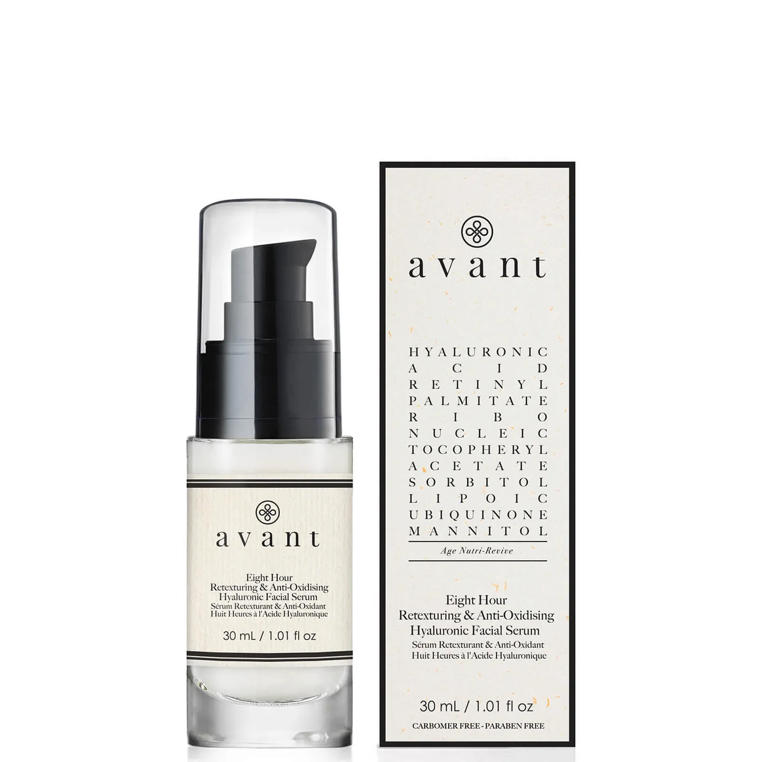 Avant Skincare 8 Hour Anti-Oxidising and Retexturing Hyaluronic Facial Serum 30 ml