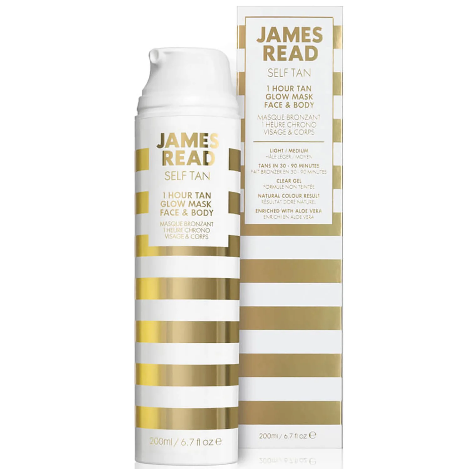 Máscara de Rosto e Corpo 1 Hour Glow da James Read 200 ml