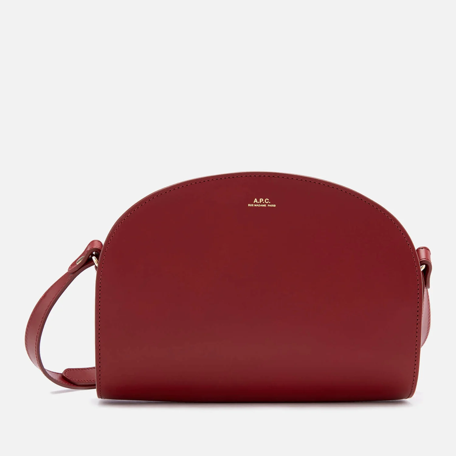 A.P.C. Women's Demi-Lune Crossbody Bag - Dark Red