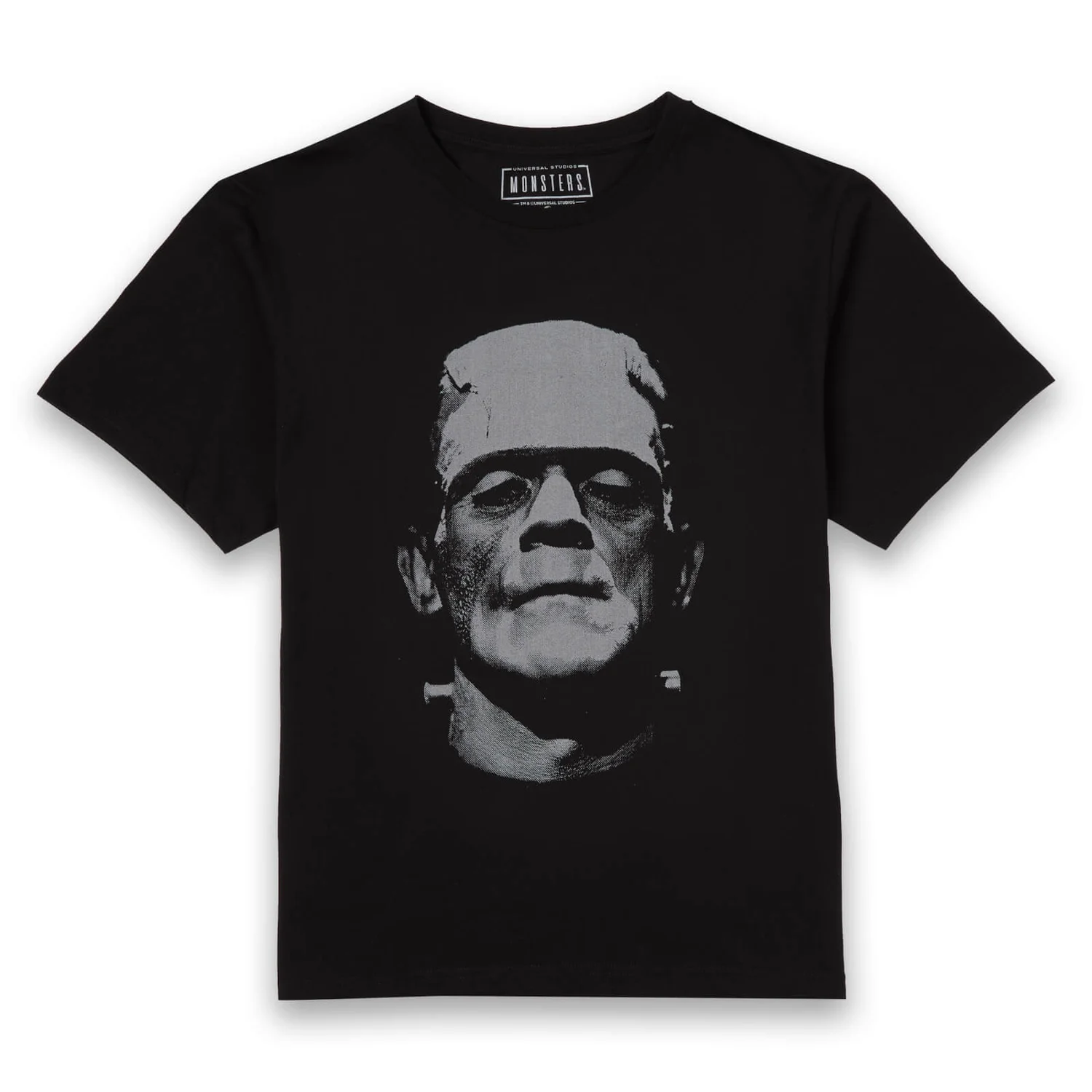 Universal Monsters Frankenstein Black and White Men's T-Shirt - Black - 4XL