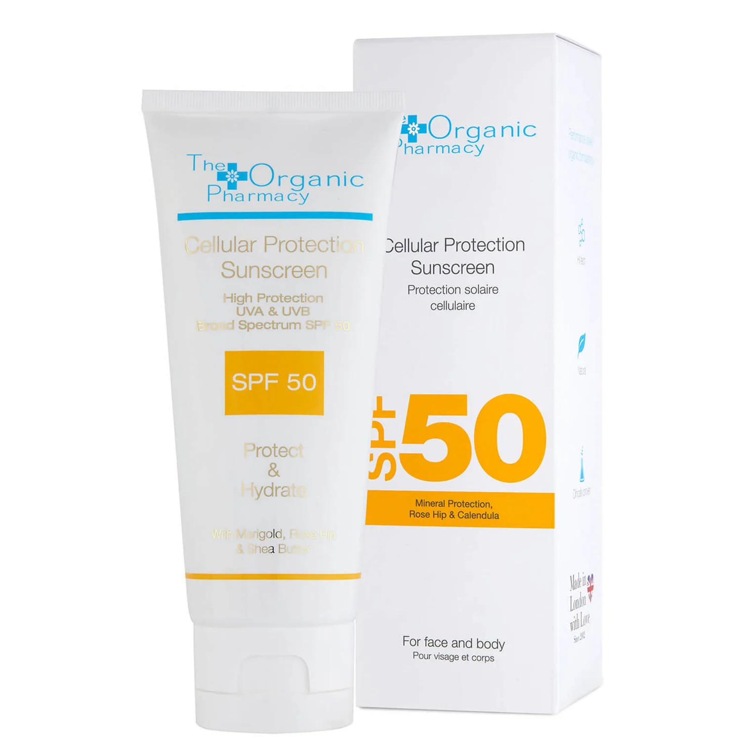 كريم الحماية الخلوية بعامل وقاية من الشمس 50 من The Organic Pharmacy بحجم 100 مل