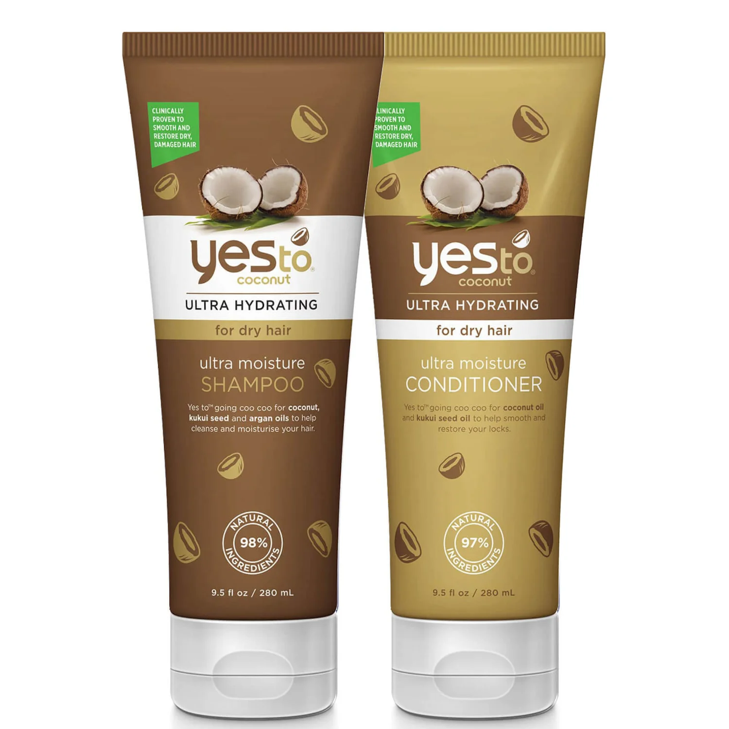 yes to Coconuts Moisturising Shampoo and Conditioner Bundle