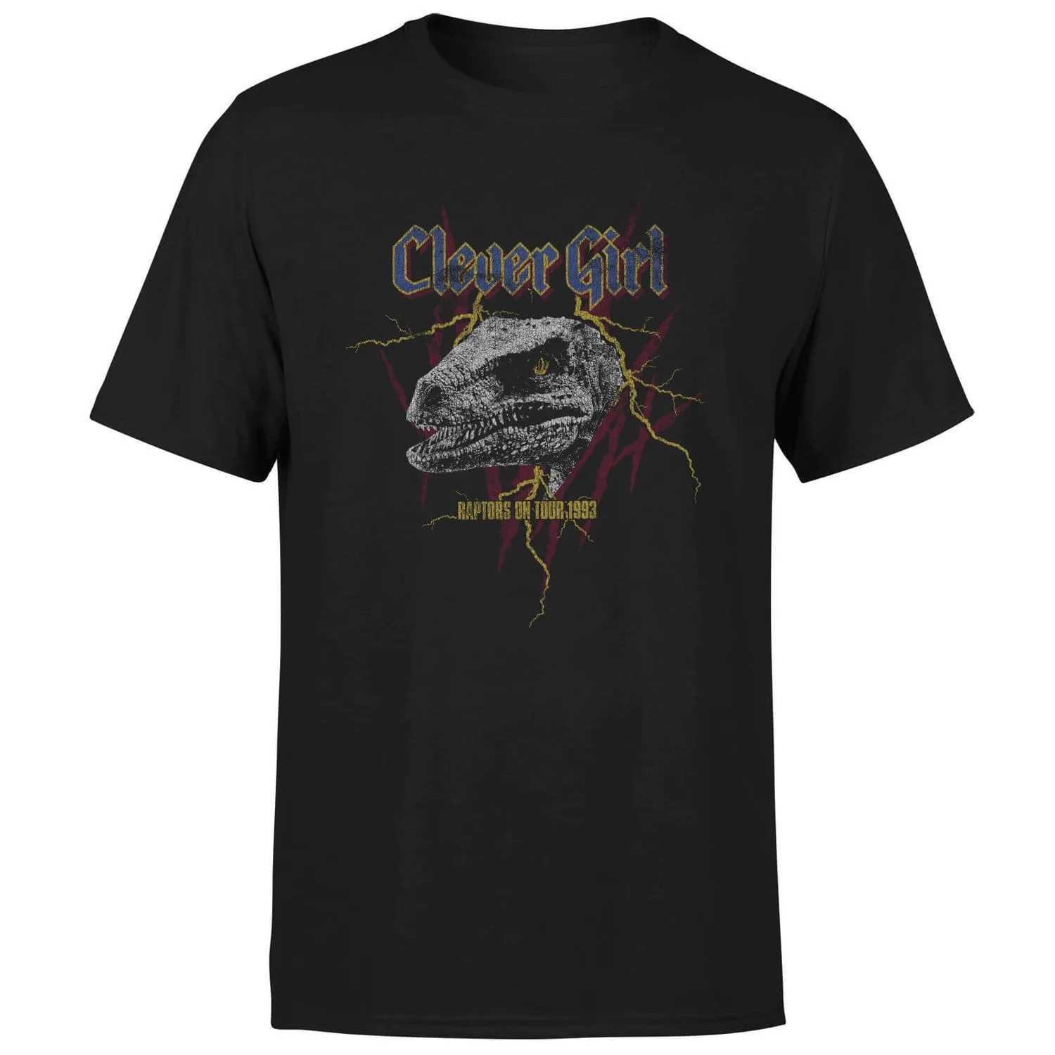 Jurassic Park Clever Girl Raptors On Tour Men's T-Shirt - Black