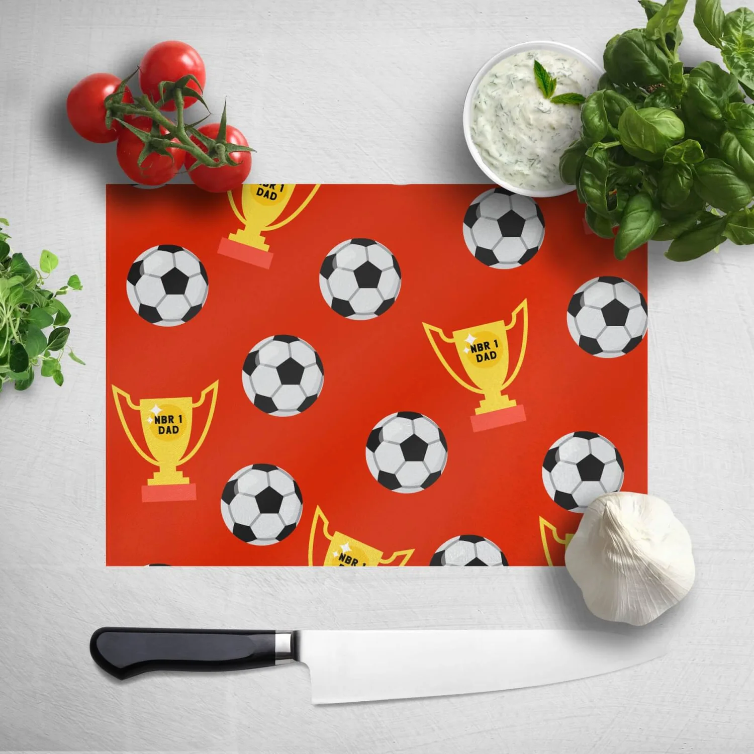 FOOTBALL DAD CHOPPING BOARD