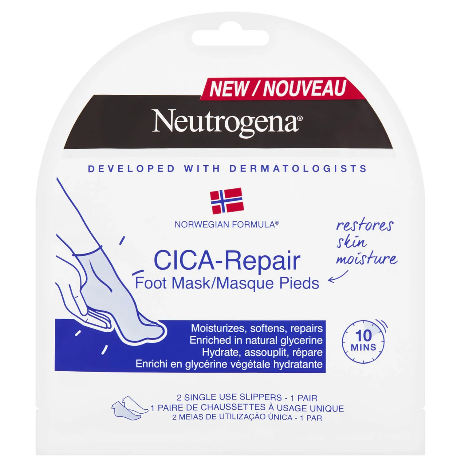 Neutrogena Norwegian Formula Cica-Repair Foot Mask