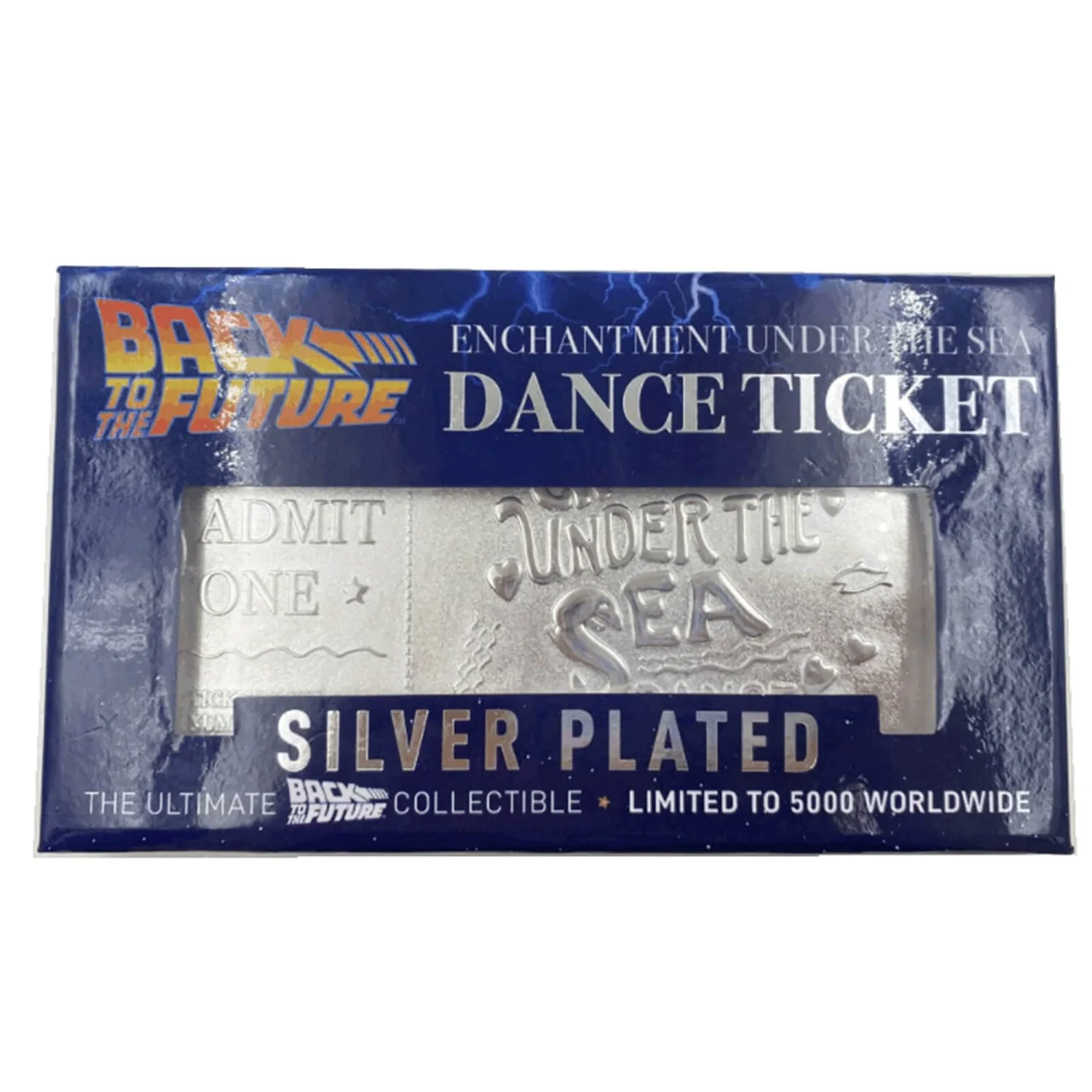 Back to the Future Silver Plated Limited Edition Enchantment Under the Sea Dance Ticket