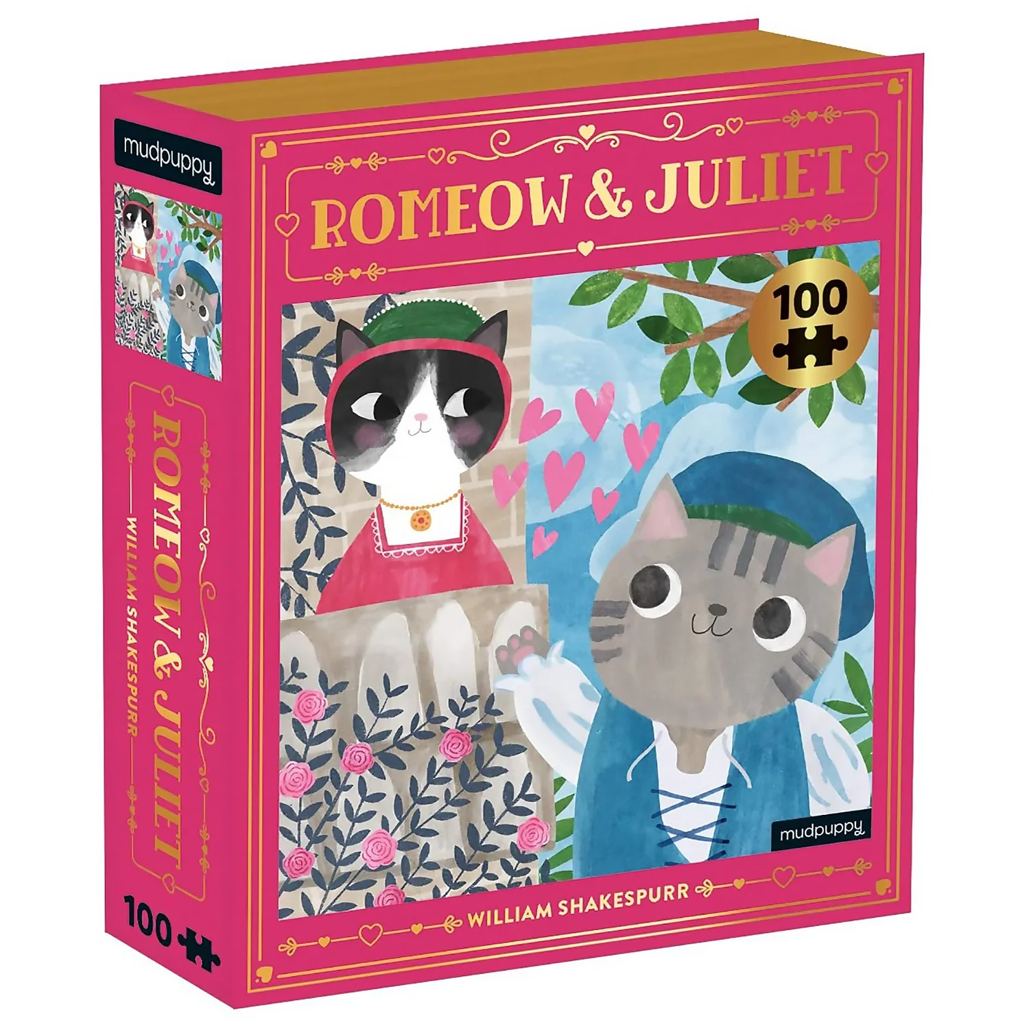 Romeow & Juliet Bookish Cats Puzzle (100 Pieces)