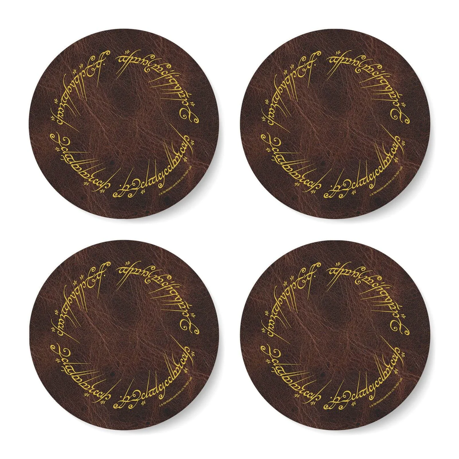 Lord Of The Rings Elvish Script Coaster Set