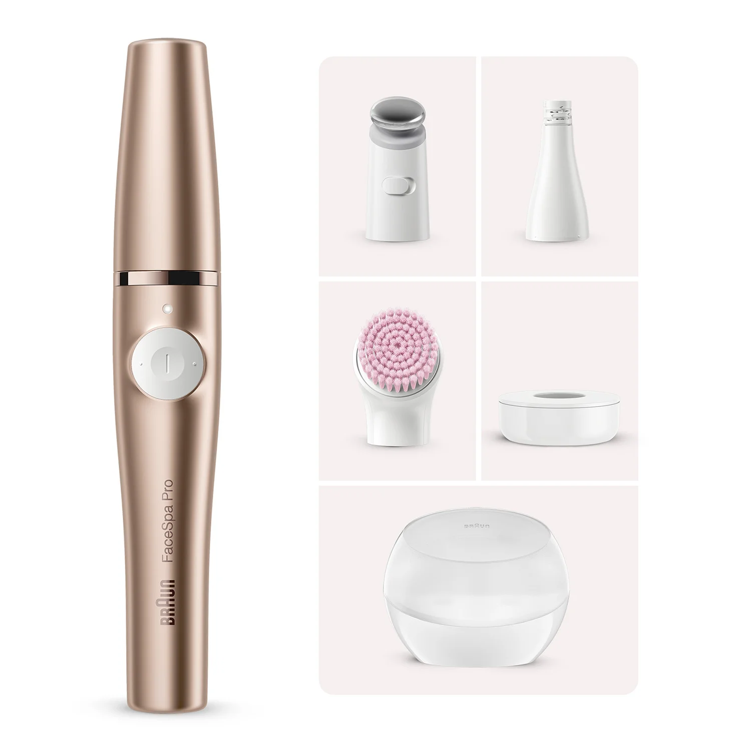 Braun FaceSpa Pro 921 Facial Epilator, Beauty Storage Case and 4 Extras