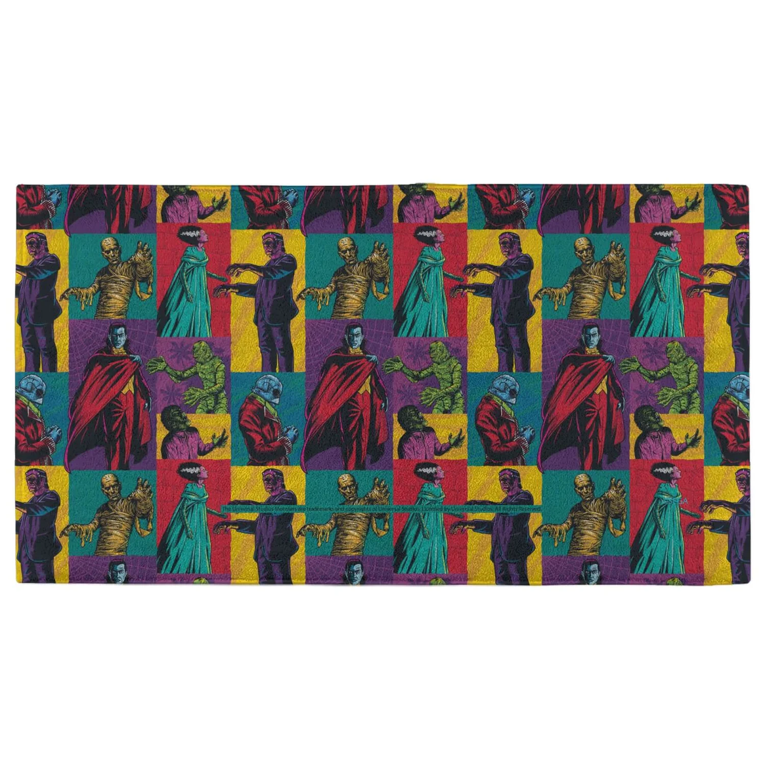 Universal Monsters Block Pattern - Fitness Towel