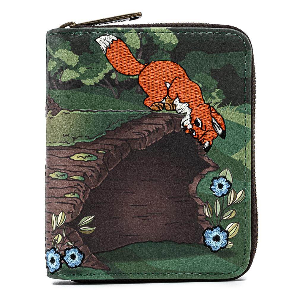 Loungefly Disney Fox and Hound Copper Todd Zip Around Wallet
