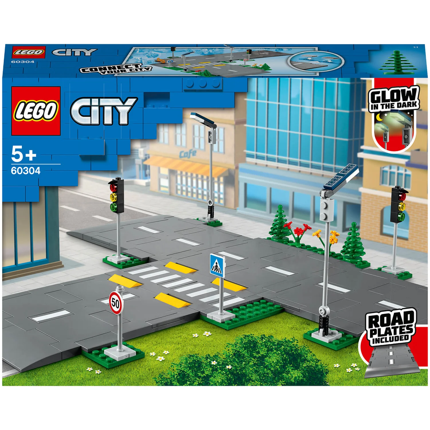 LEGO City: Road Plates Building Set with Traffic Lights (60304)