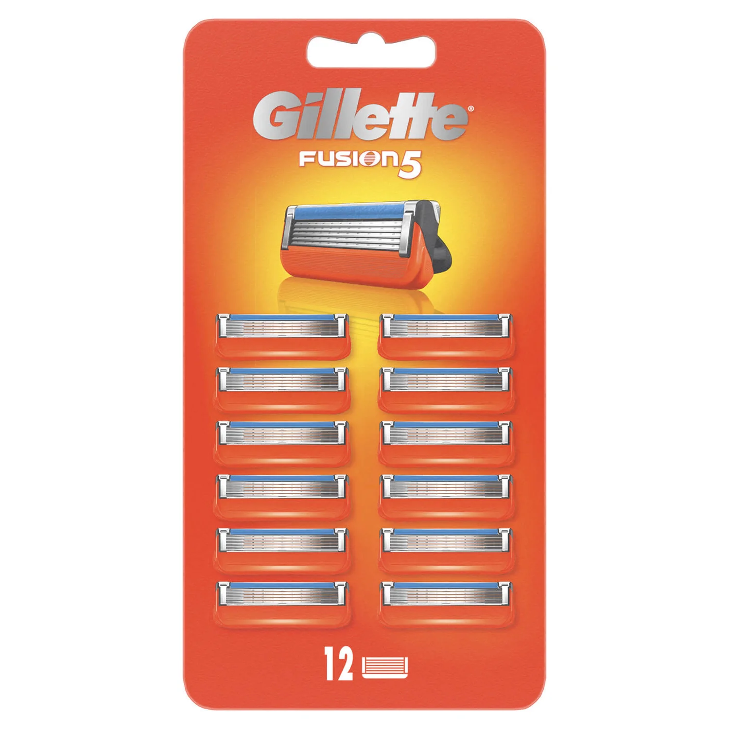 Gillette Fusion Razor Blades Refill, 12 Pack