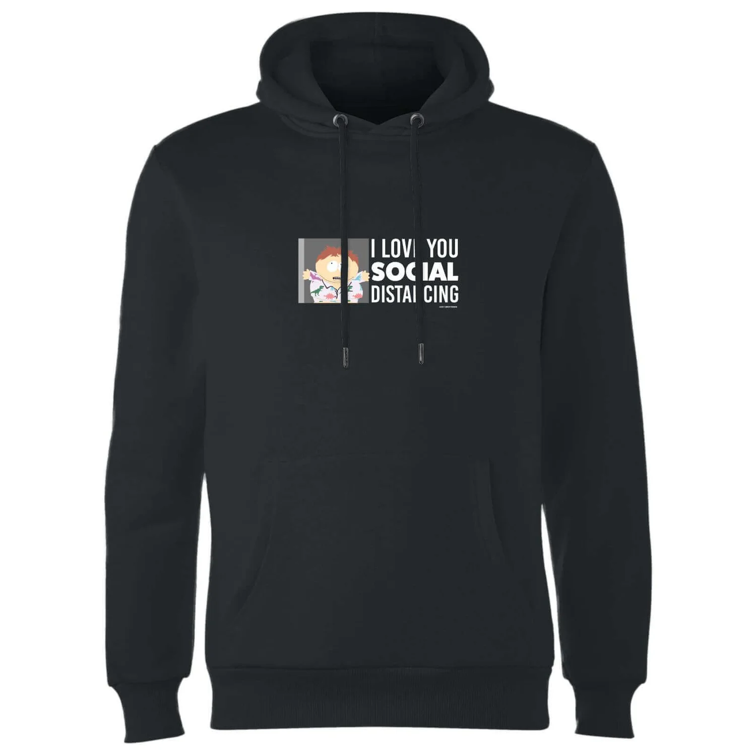 South Park Cartman I Love You Social Distancing Unisex Hoodie - Black