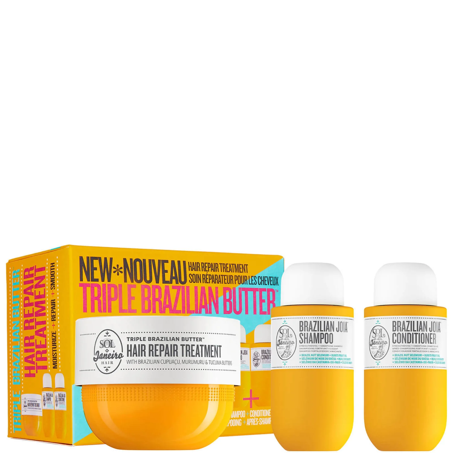 Sol de Janeiro Triple Brazilian Butter Hair Repair Mask Set