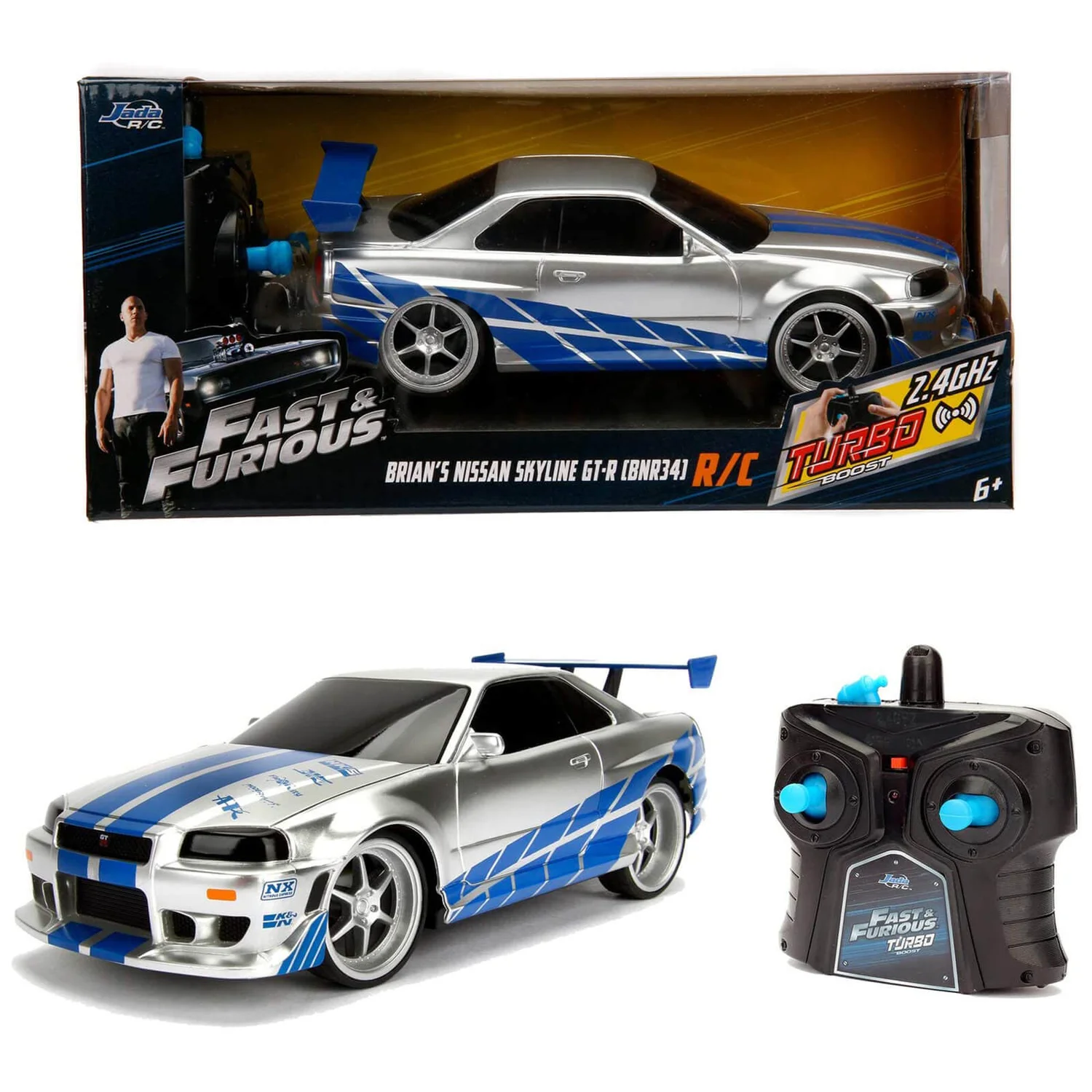Jada Toys Fast & Furious RC Nissan Skyline Gtr 1:24