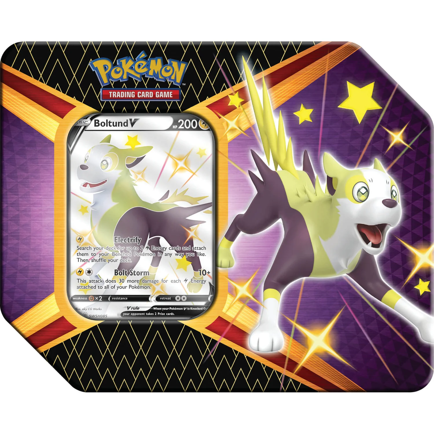 Pokemon TCG: Shining Fates Tin - Eldegoss V, Boltun V oder Cramorant V (Assortment)