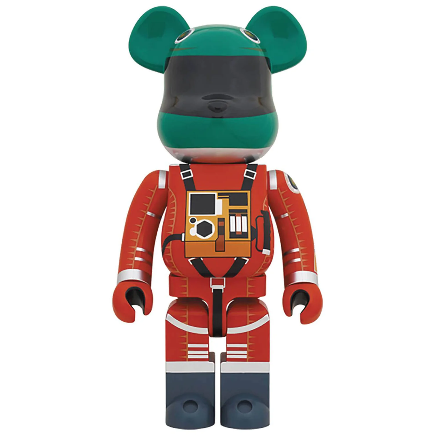Medicom 2001 A Space Odyssey Groene Helm & Oranje Ruimtepak 1000% Be@rbrick