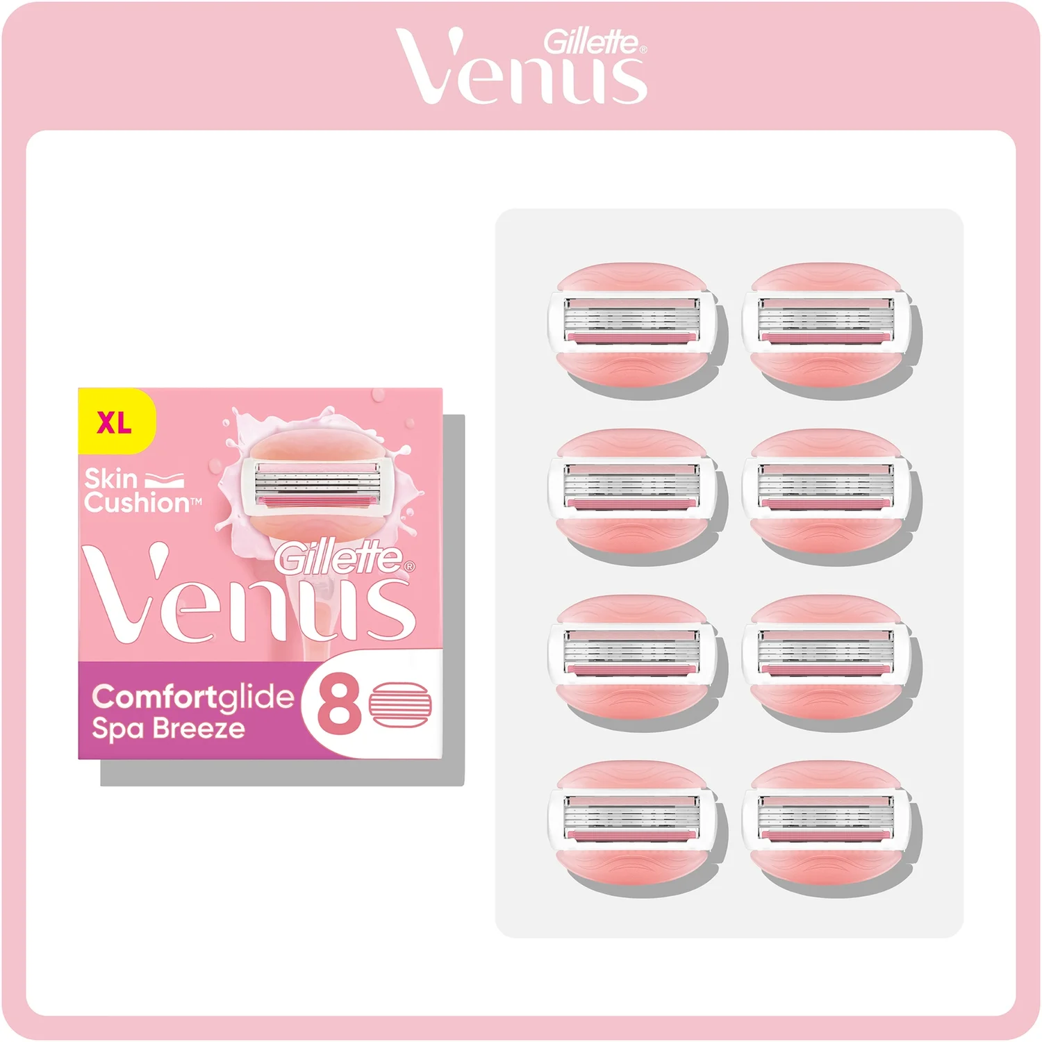 Venus Comfortglide Spa Breeze Blades (8 Pack)
