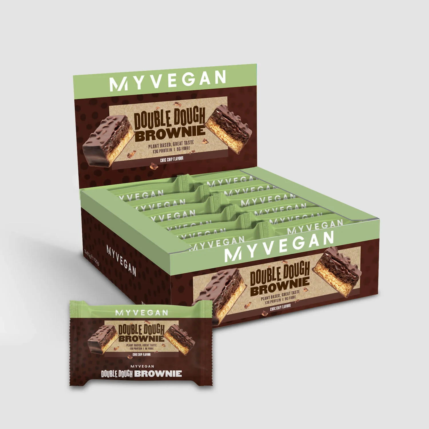 Vegan Double Dough Brownie - Chocolate Chip