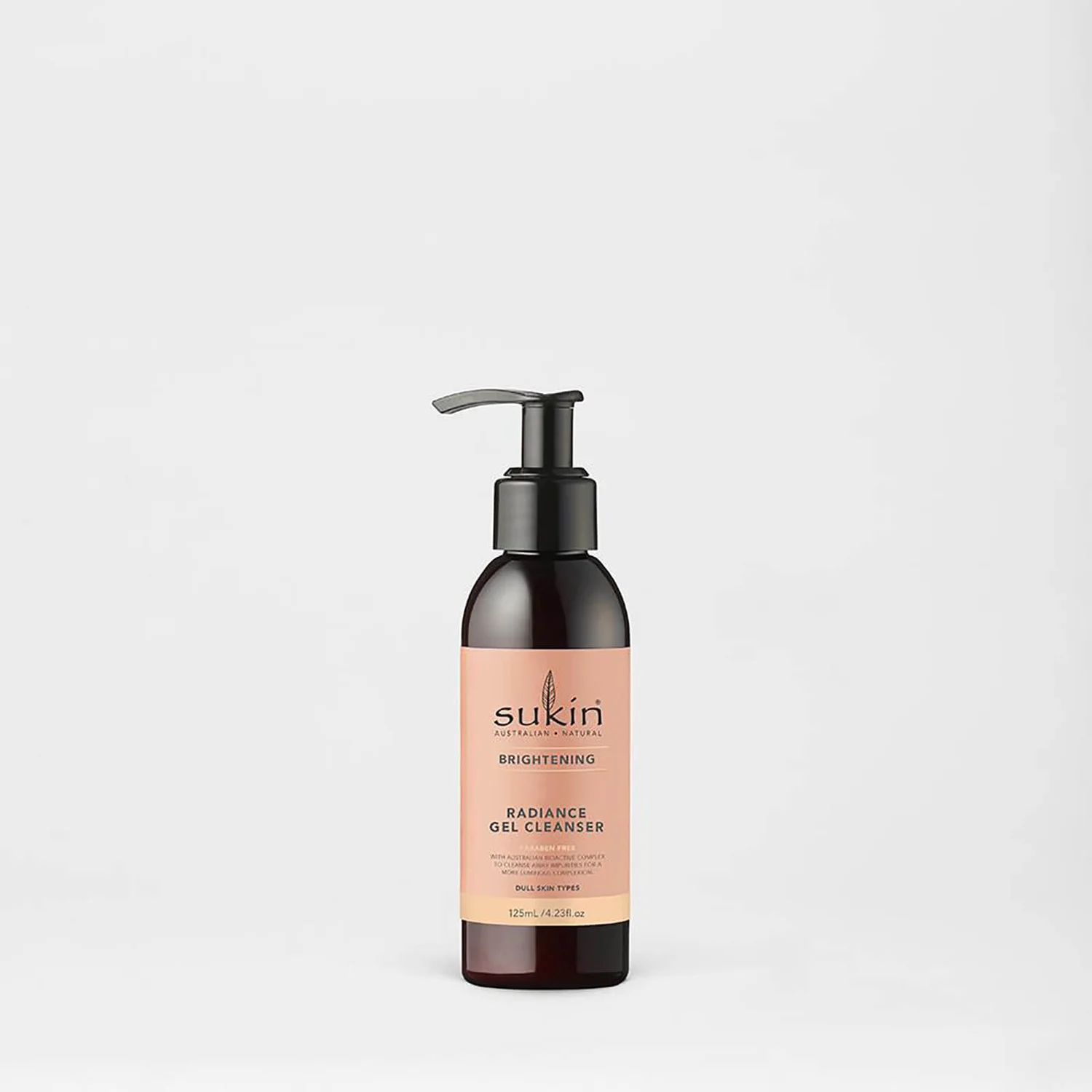 3X Sukin Brightening Radiance Gel Cleanser 125ml Pump Row - 125ml