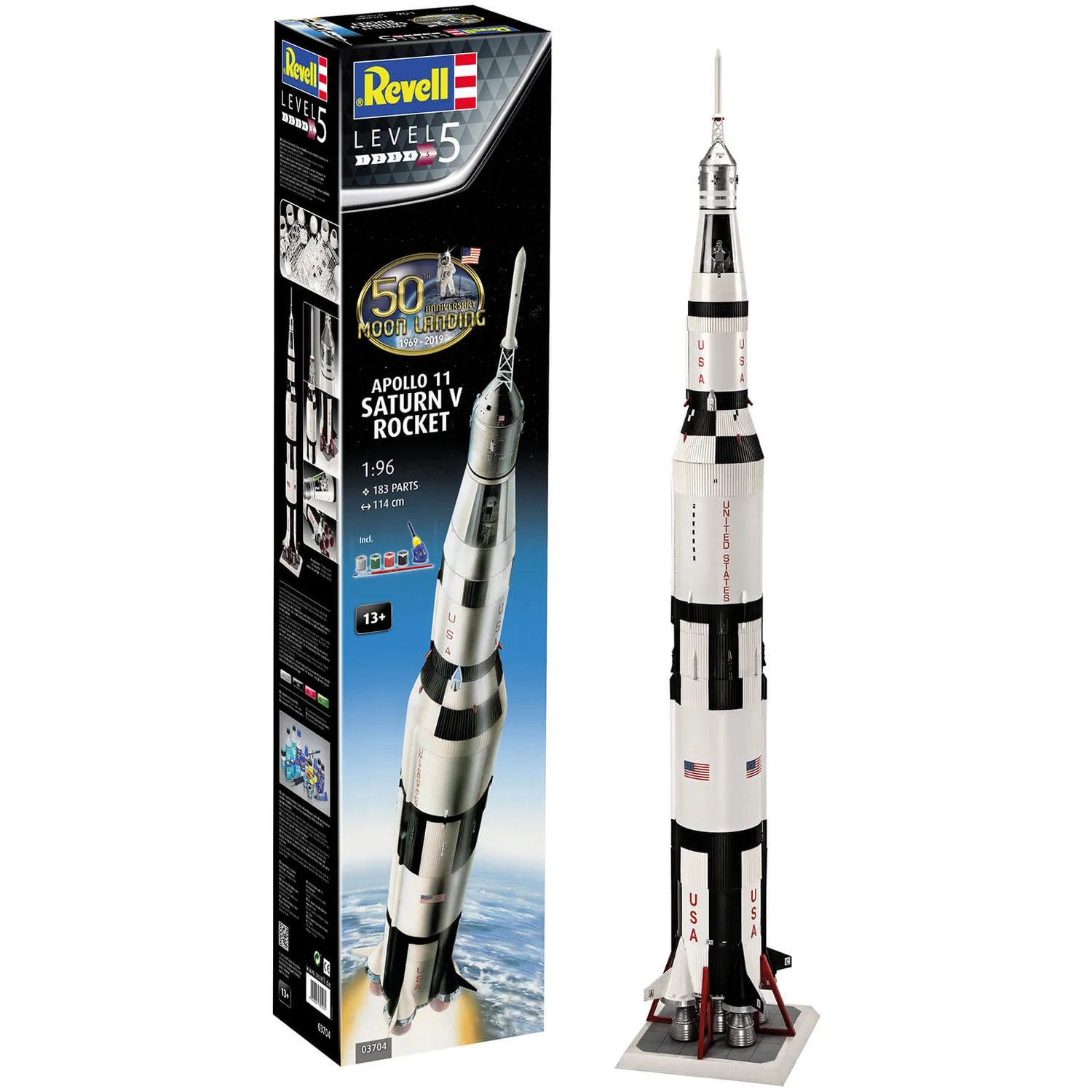 Apollo 11 Saturn V Rocket Gift Set Model Kit (1:96 Scale)